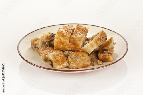 Turkish style meat stuffed filo dough borek served kol boregi