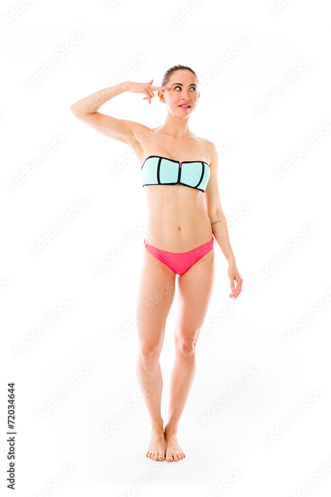 model isolated on plain background hand gesture gun model isolated on plain background hand gesture gun