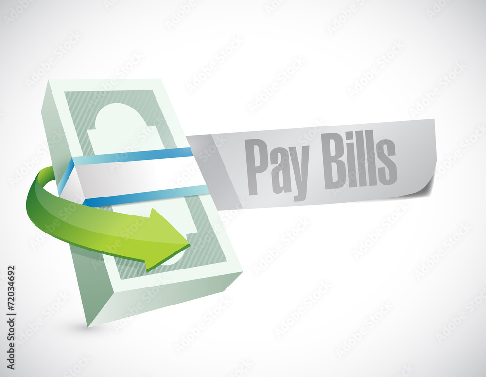 pay bills sign illustration design pay bills sign illustration design
