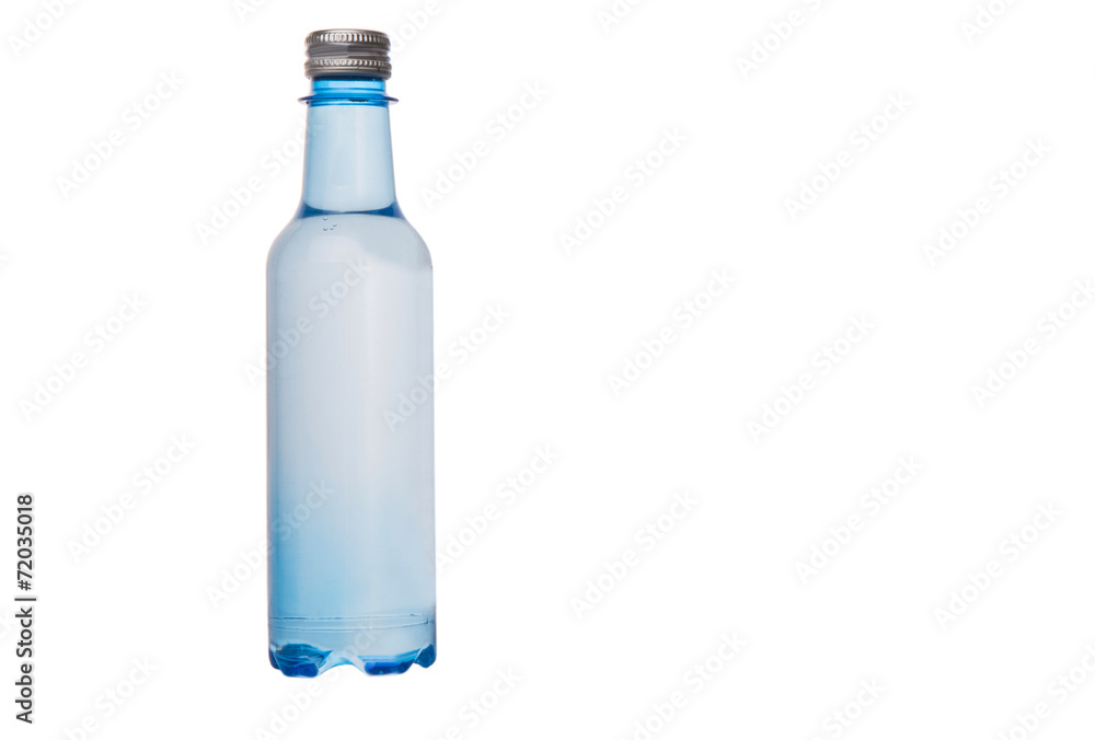 A plastic bottle of mineral water over white background A plastic bottle of mineral water over white background