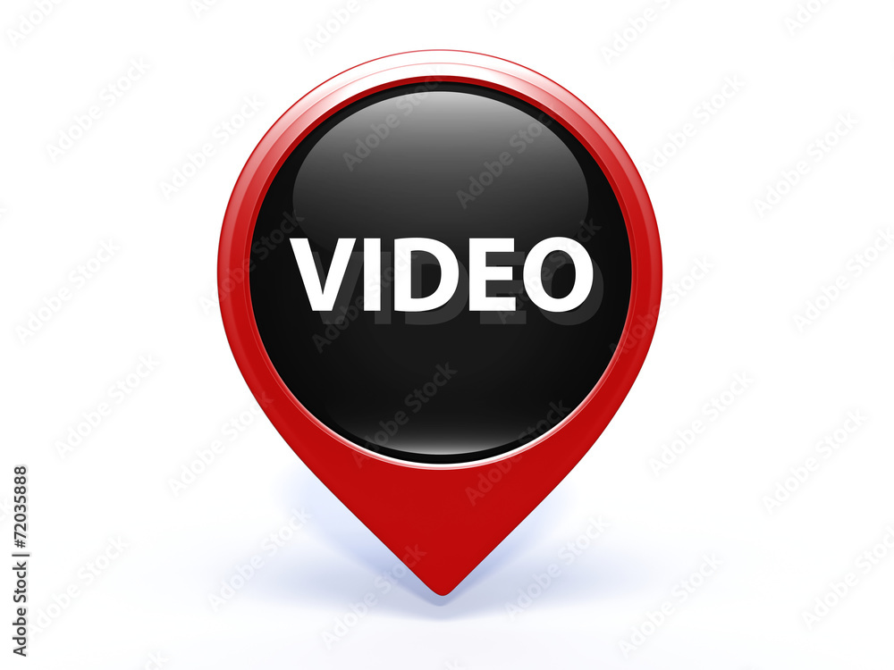 video pointer icon on white background video pointer icon on white background
