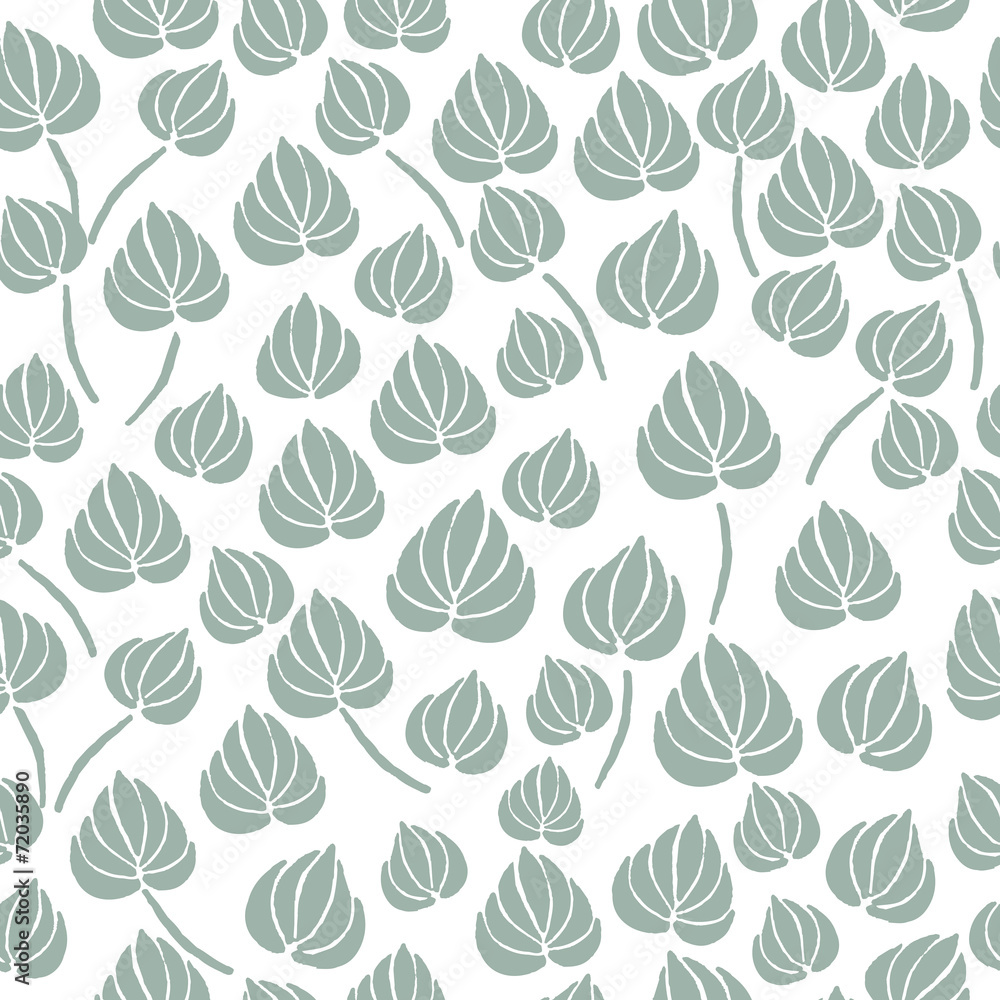 lily flower leaf seamless pattern