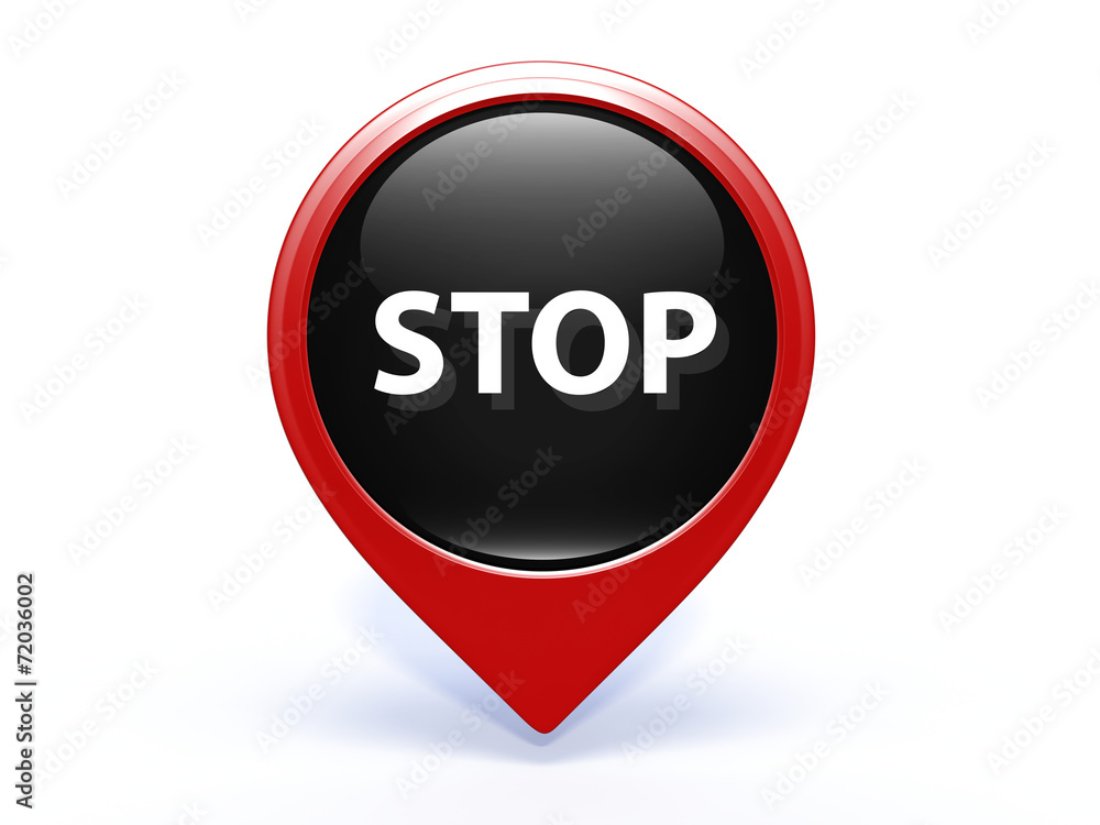 stop pointer icon on white background stop pointer icon on white background