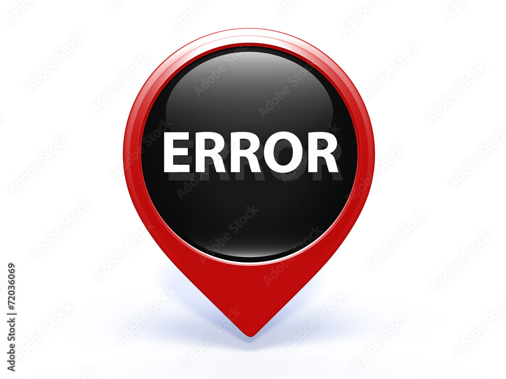 error pointer icon on white background error pointer icon on white background