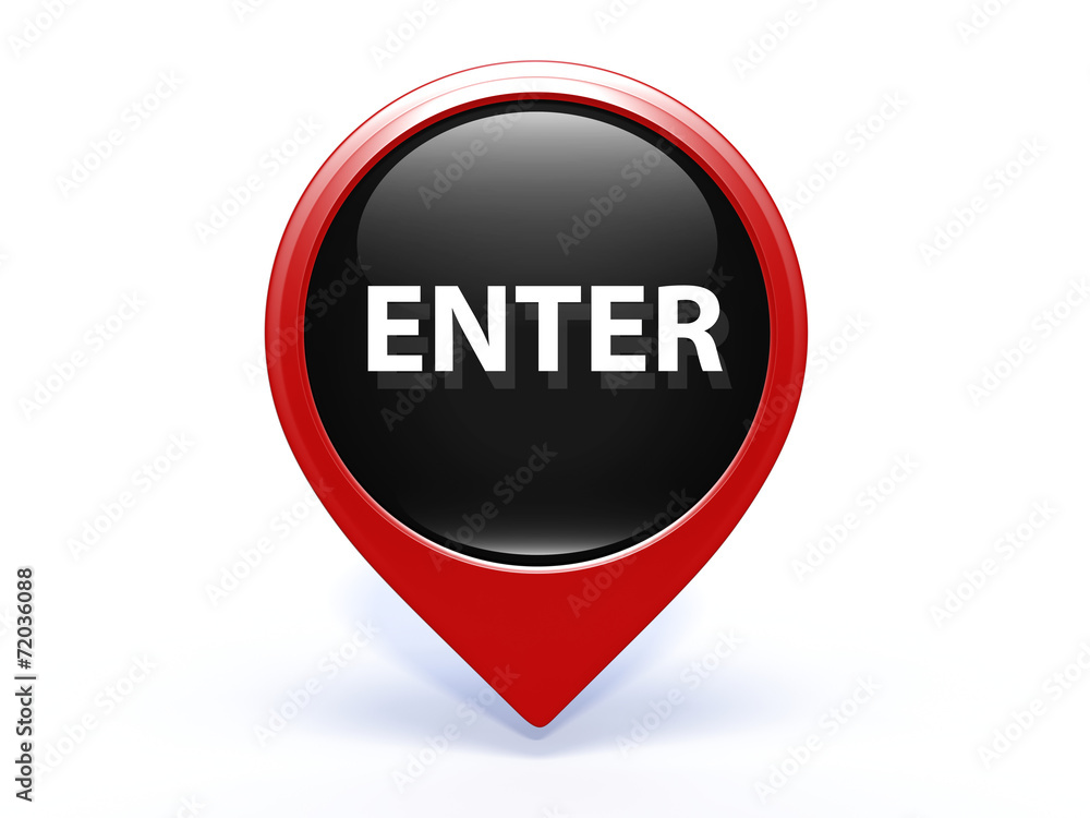 enter pointer icon on white background