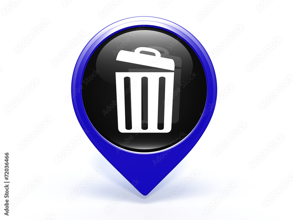trash can pointer icon on white background trash can pointer icon on white background