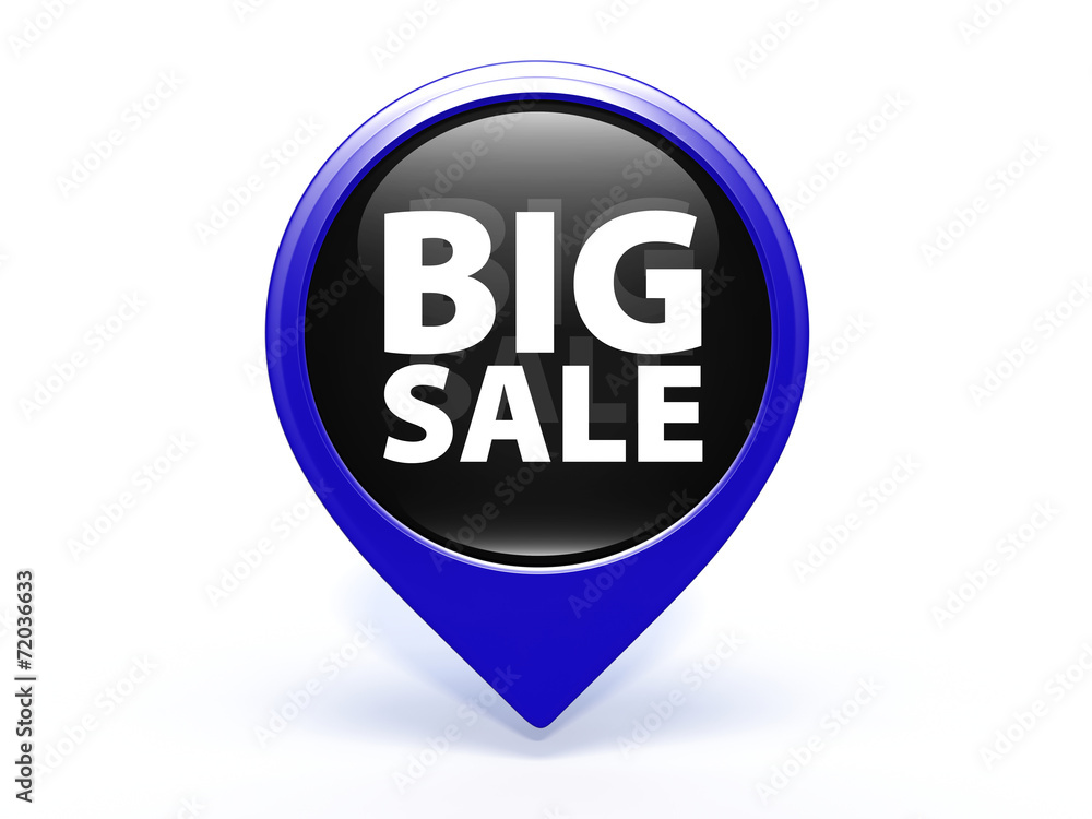 Big sale pointer icon on white background Big sale pointer icon on white background