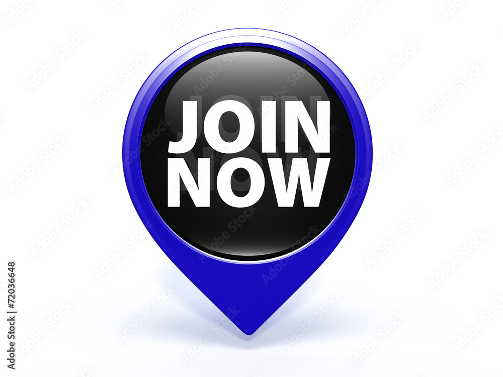Join now pointer icon on white background Join now pointer icon on white background
