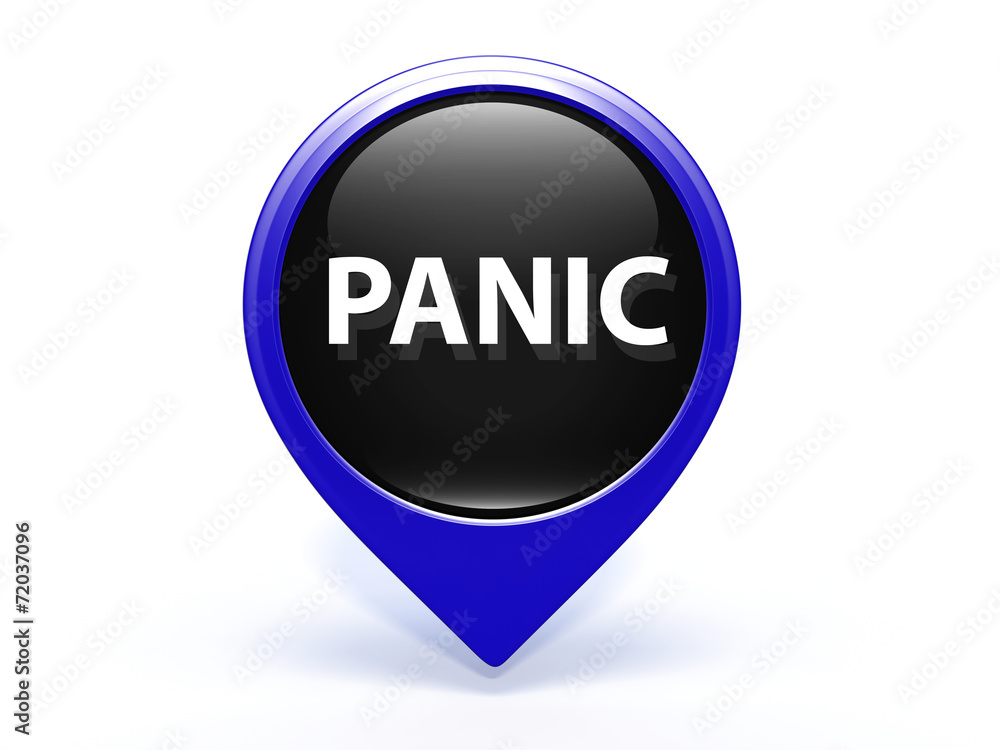 panic pointer icon on white background