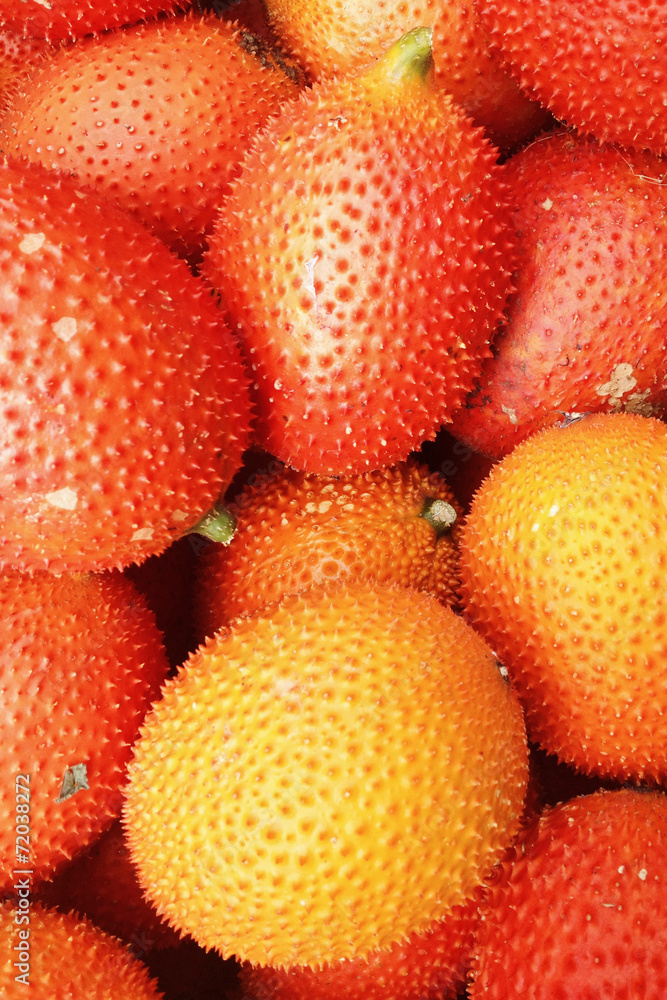 Gac fruit in the market Gac fruit in the market