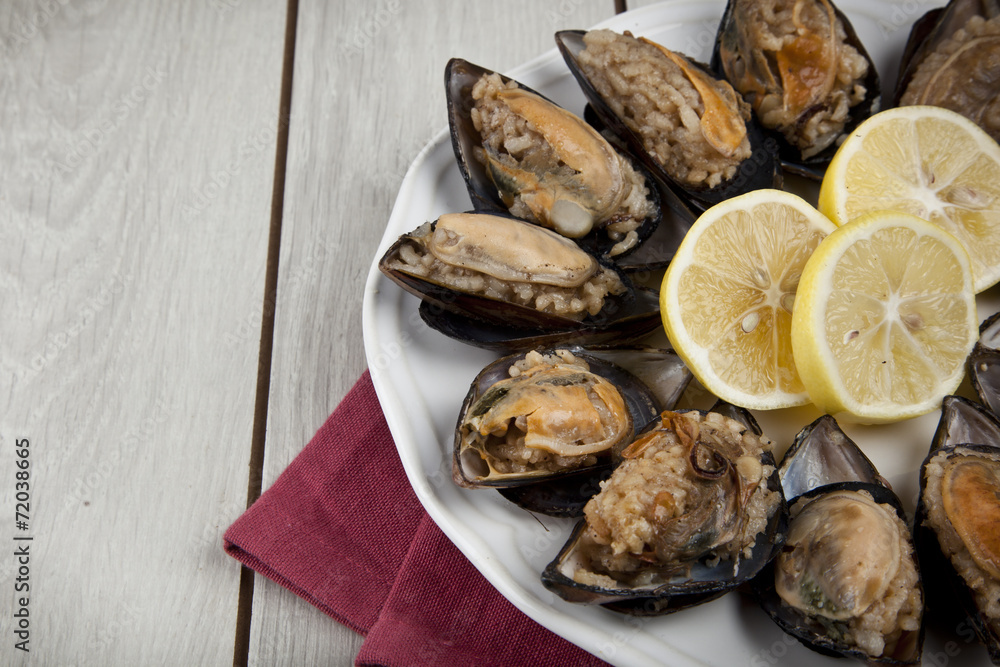 Stuffed Mussels, Midye Dolma mediterranean cuisine Stuffed Mussels, Midye Dolma mediterranean cuisine