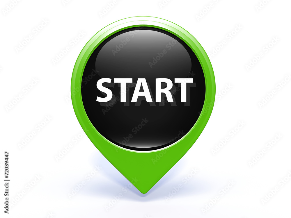 start pointer icon on white background start pointer icon on white background