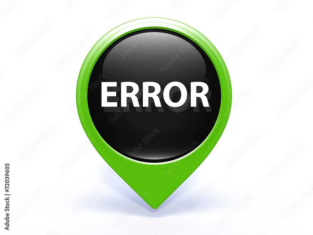 error pointer icon on white background error pointer icon on white background