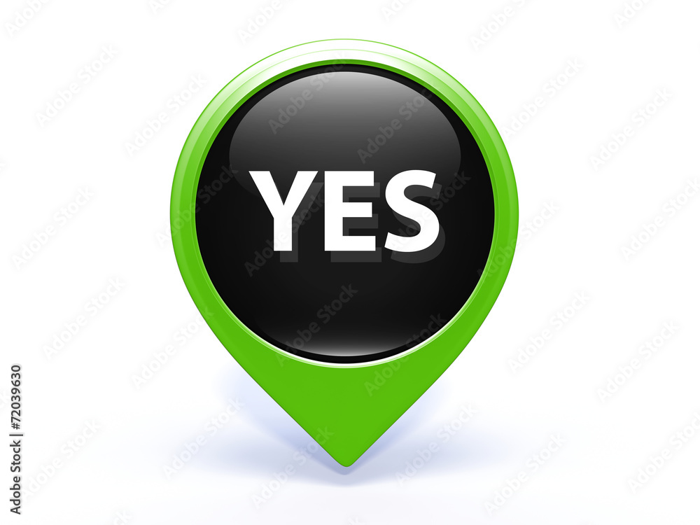 yes pointer icon on white background yes pointer icon on white background