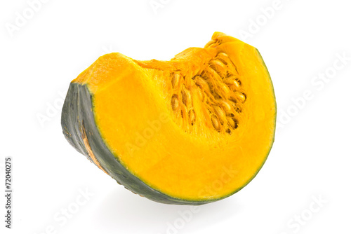 Pumpkin slice isolated on white background