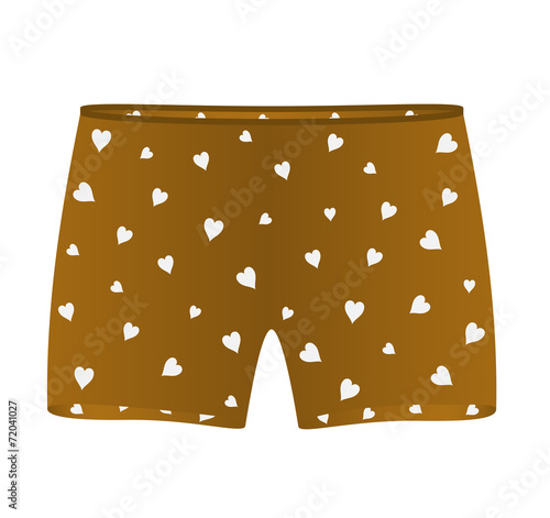 Boxer shorts with white hearts
