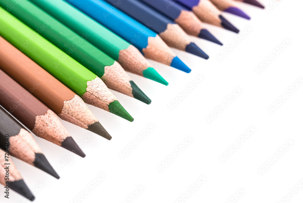 Color pencil isolated on white background Color pencil isolated on white background