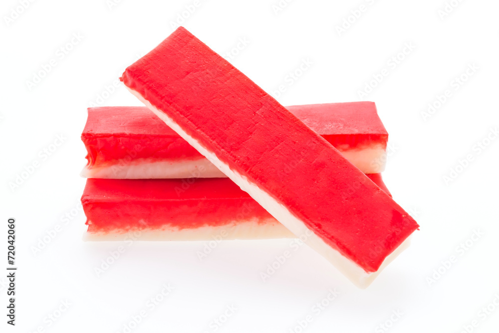 Crab stick isolated on white Crab stick isolated on white