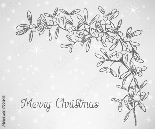 Christmas mistletoe doodle
