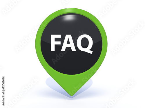 faq pointer icon on white background