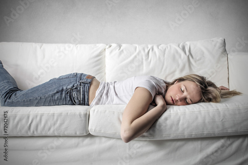 Obraz na plátně Girl asleep