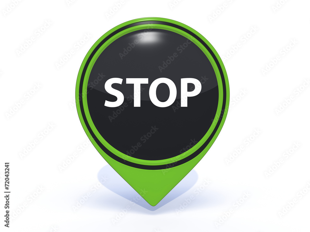 stop pointer icon on white background stop pointer icon on white background