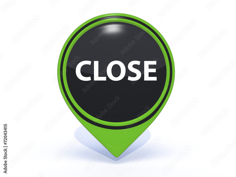 close pointer icon on white background