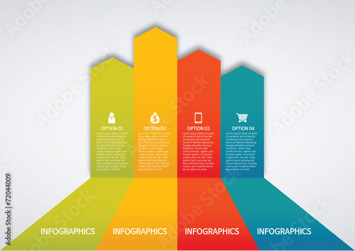 info graphics - colorful graph, arrow