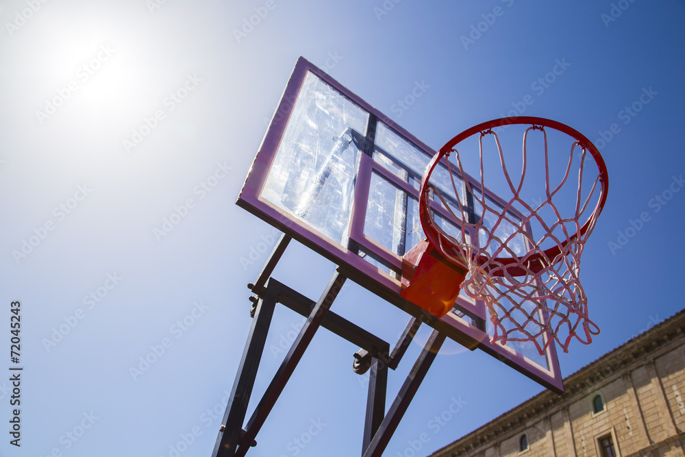 Basketball hoop outdoor with sky
