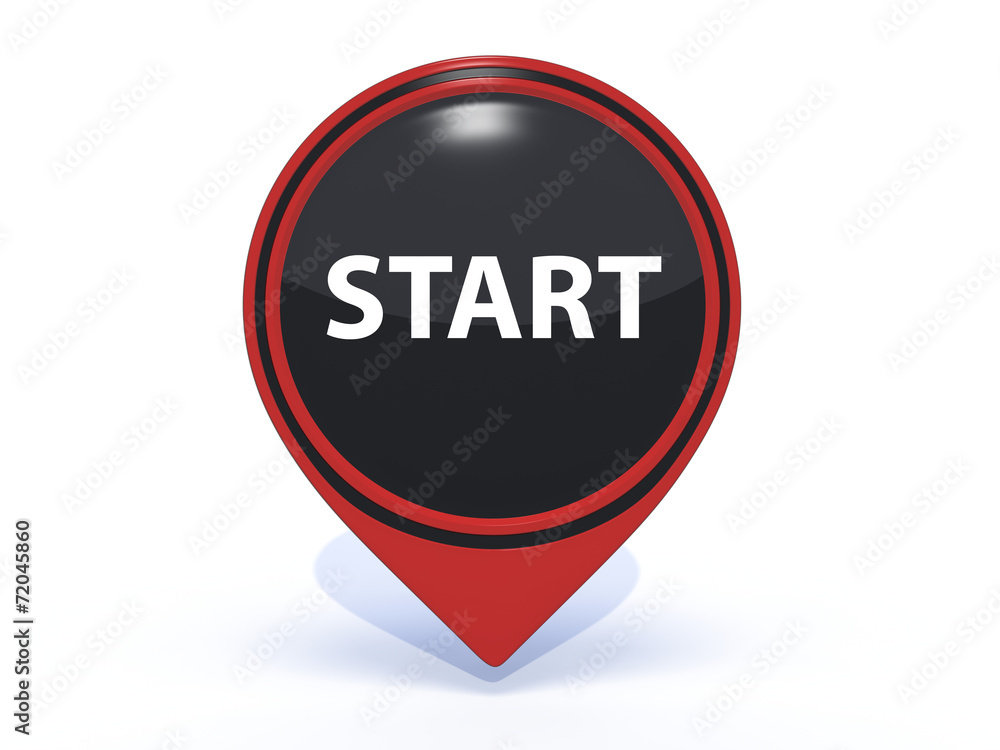 start pointer icon on white background start pointer icon on white background