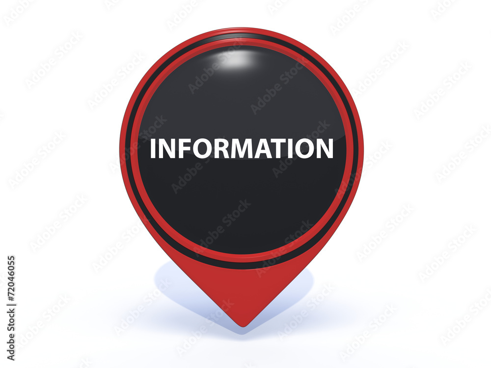 information pointer icon on white background