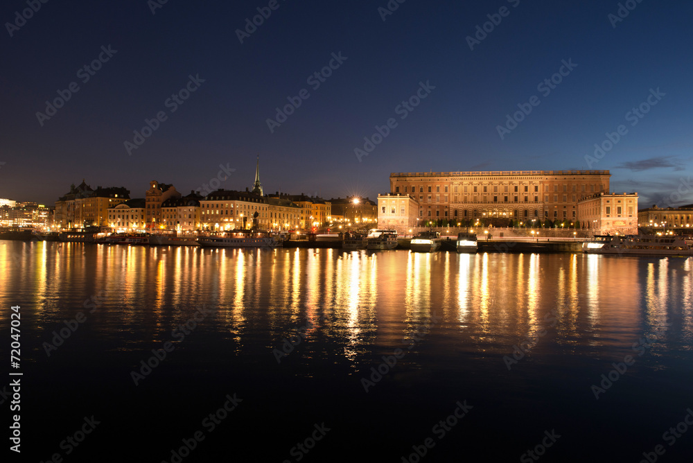 Stockholm city view- gamla stan with royal palace