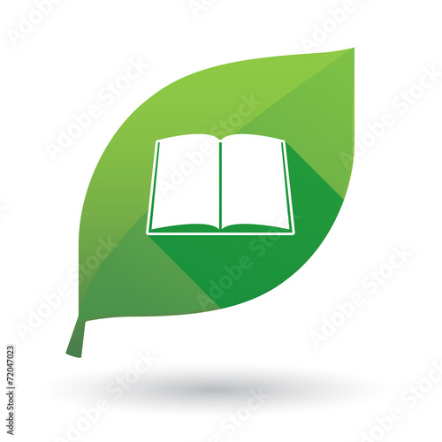 leaf icon with a book