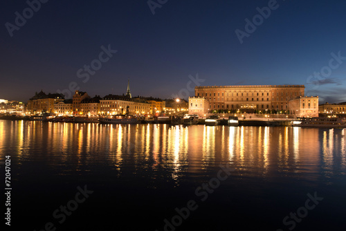 Stockholm city view- gamla stan with royal palace