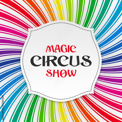 Magic circus show poster, background