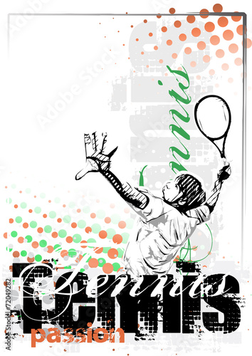 tennis vector poster background