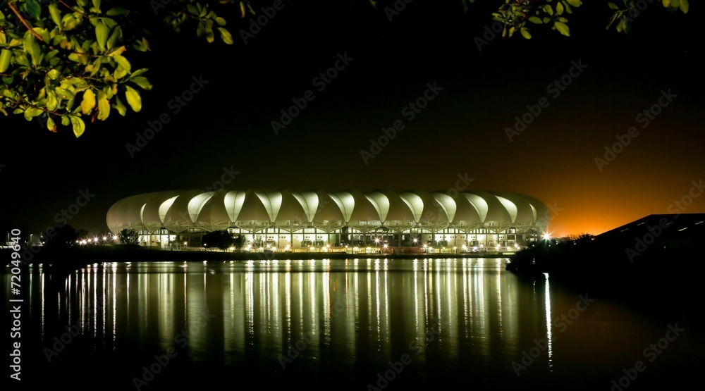 Naklejka premium Port Elizabeth Soccer Stadium at Night