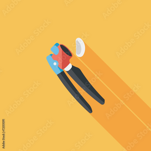 kitchenware garlic tool flat icon with long shadow,eps10