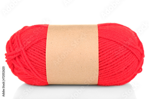 Knitting yarn isolated on white
