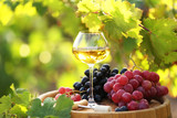 Wineglass and grape