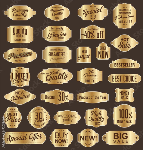 Vintage sale labels collection design elements, Premium quality