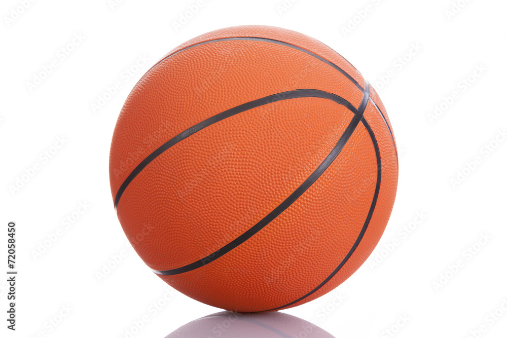Basketball ball on white background