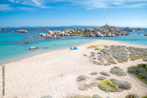 Fototapeta Naklejka Na Ścianę i Meble -  Cala Acciarino the most  beautiful beach on Lavezzi Island Corse