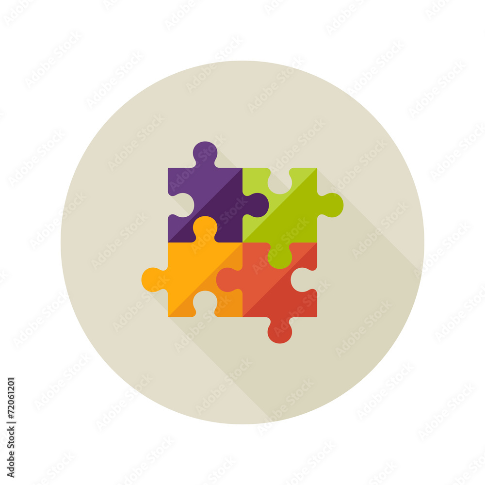 Solution Creativity Puzzle Flat Icon Solution Creativity Puzzle Flat Icon