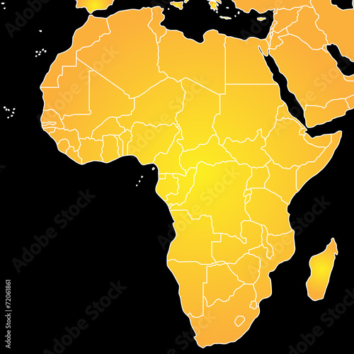 Afrika in Gelb