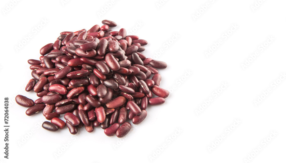 Red kidney beans on white background Red kidney beans on white background