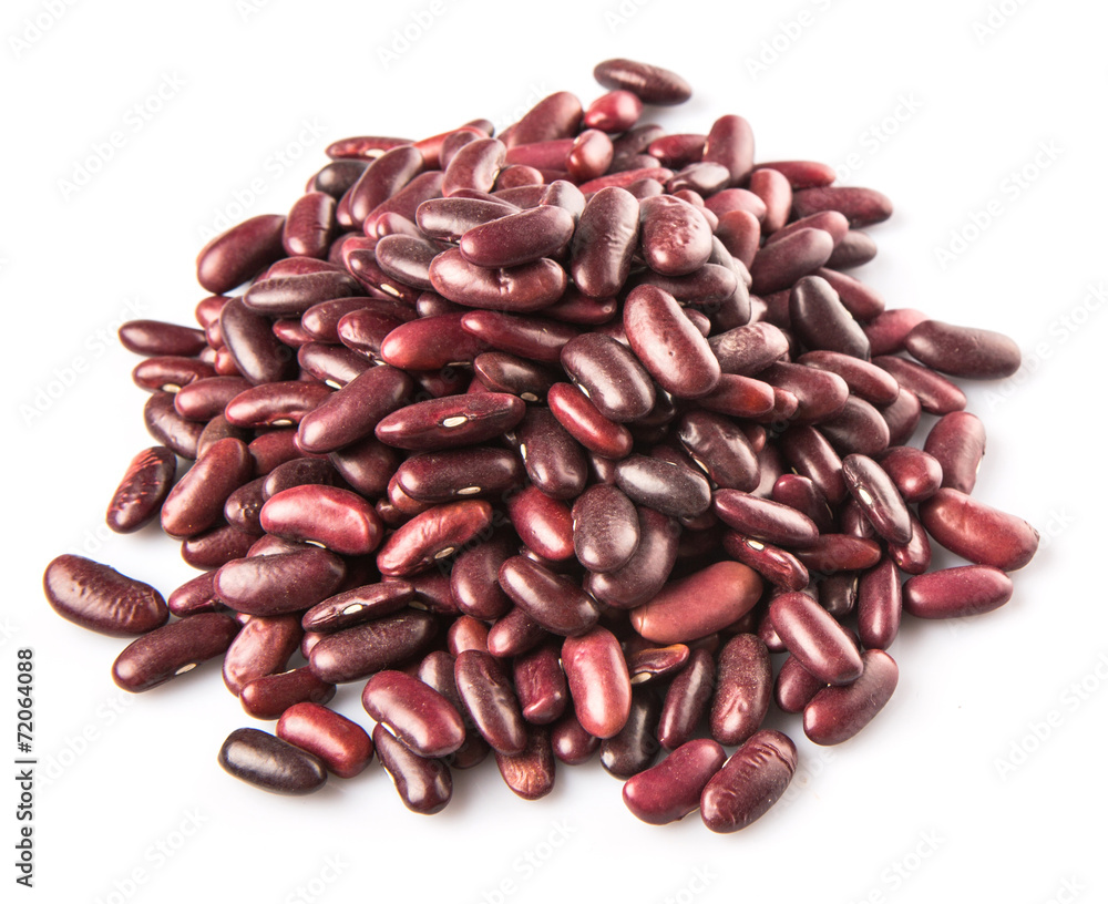 Red kidney beans on white background Red kidney beans on white background
