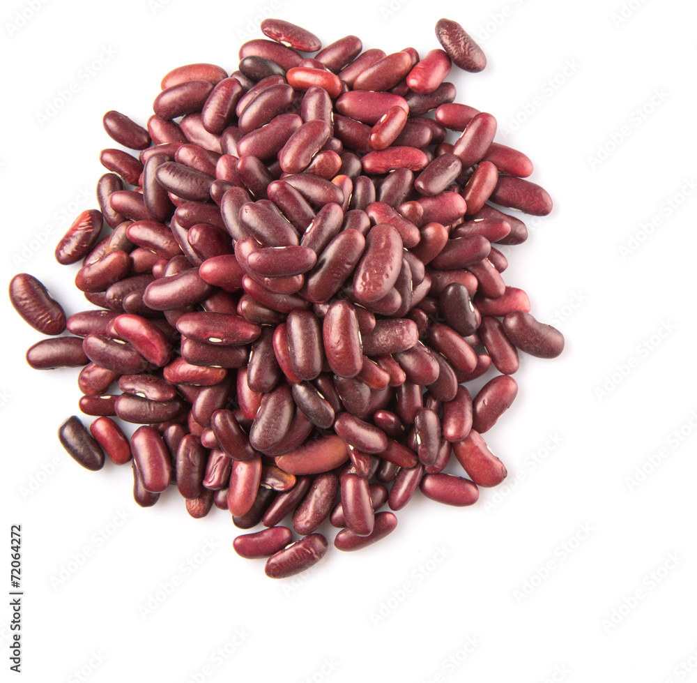 Red kidney beans on white background Red kidney beans on white background