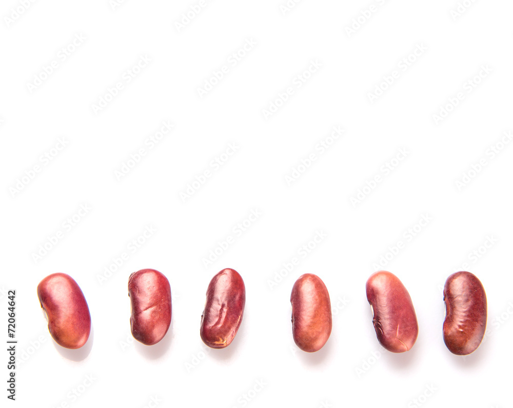 Red kidney beans over white background Red kidney beans over white background