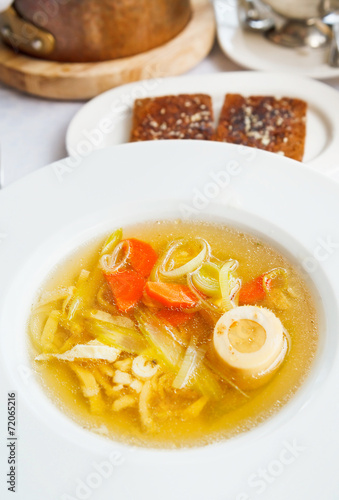 soup tafelspitz from boiled beef broth